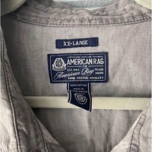 Mens 2xl American Rags black pearl snap shirt